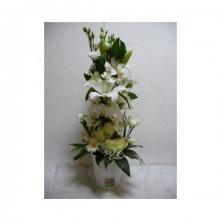Bouquet hauteur blanc